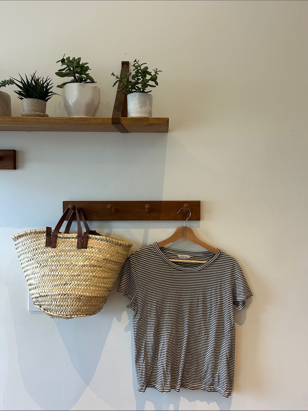 Striped Short-Sleeve Tee in Black & White by UNKNOWN